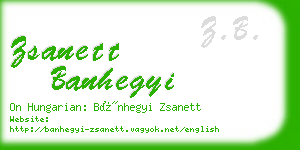 zsanett banhegyi business card